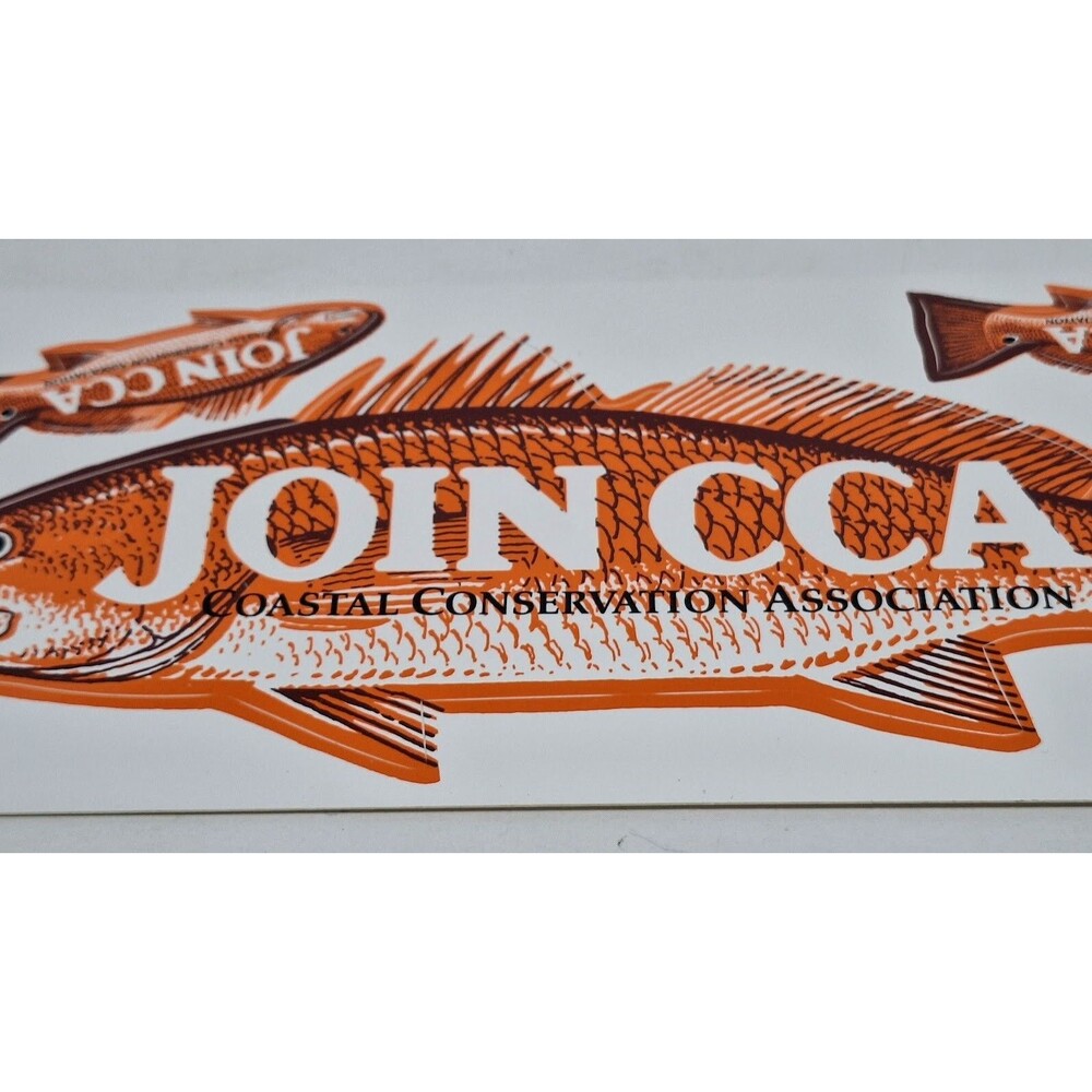 COASTAL CONSERVATION ASSOCIATION JOIN CCA 9” ADVERTISING REDFISH DECAL STICKER - Picture 2 of 4